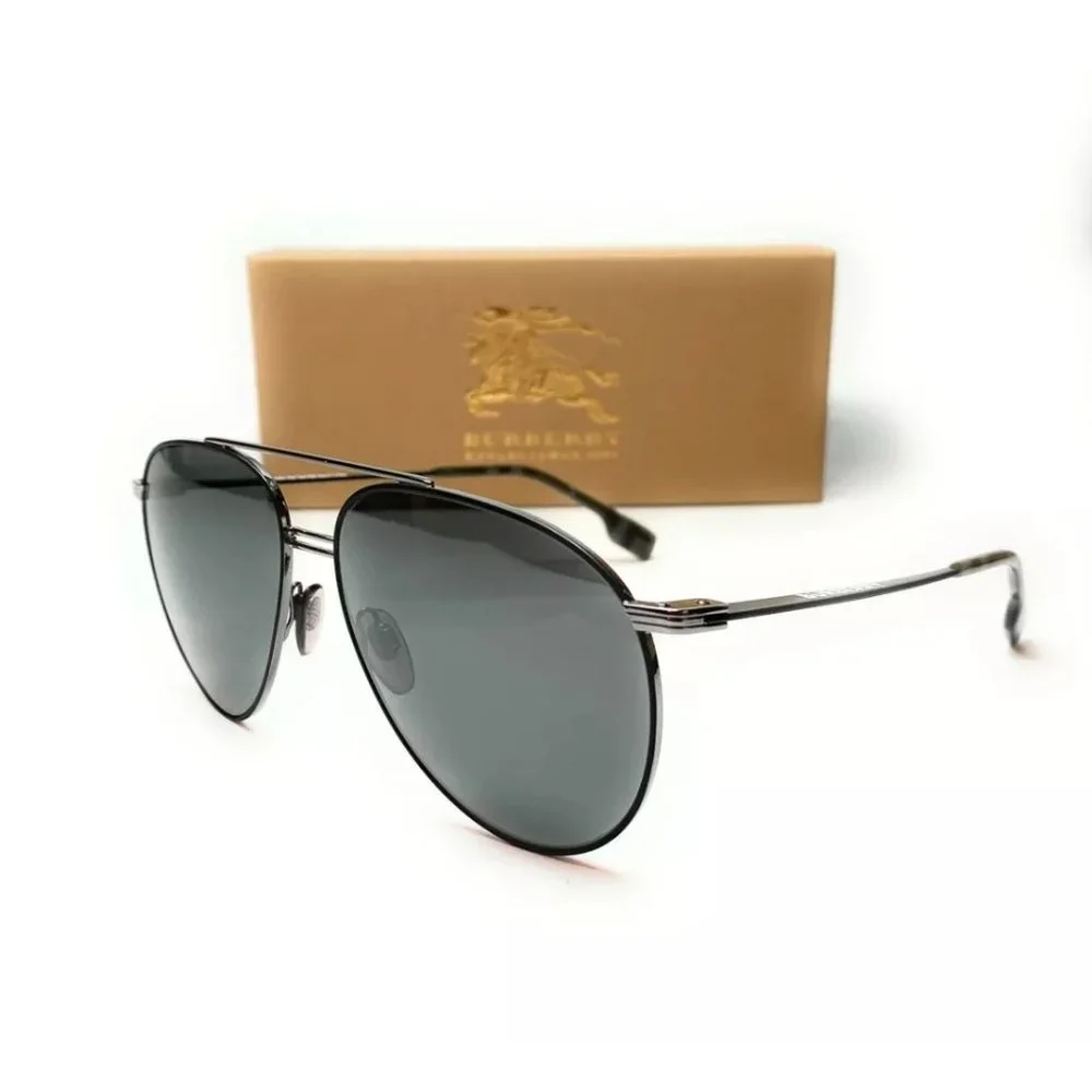 Burberry Men's Gunmetal Matte Black Sunglasses!